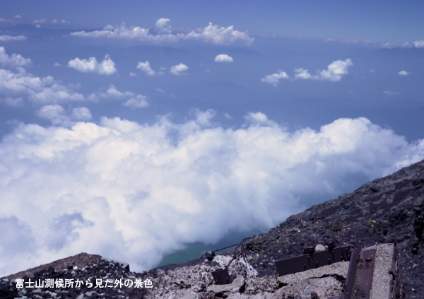 富士山頂での観測風景