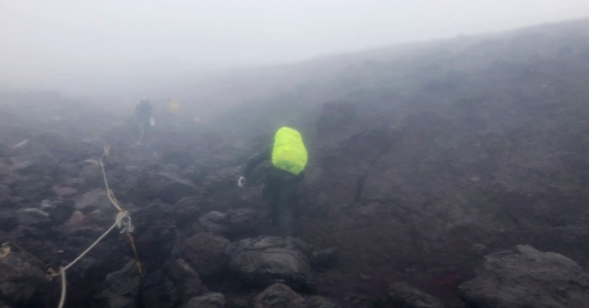 Strong winds at the summit